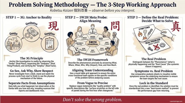 Problem Solving Methodology: A 3-Step Working Approach